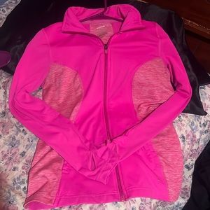 Danskin semi-fitted long sleeve zip up